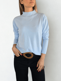 Sweater Cuello Alto, color Celeste