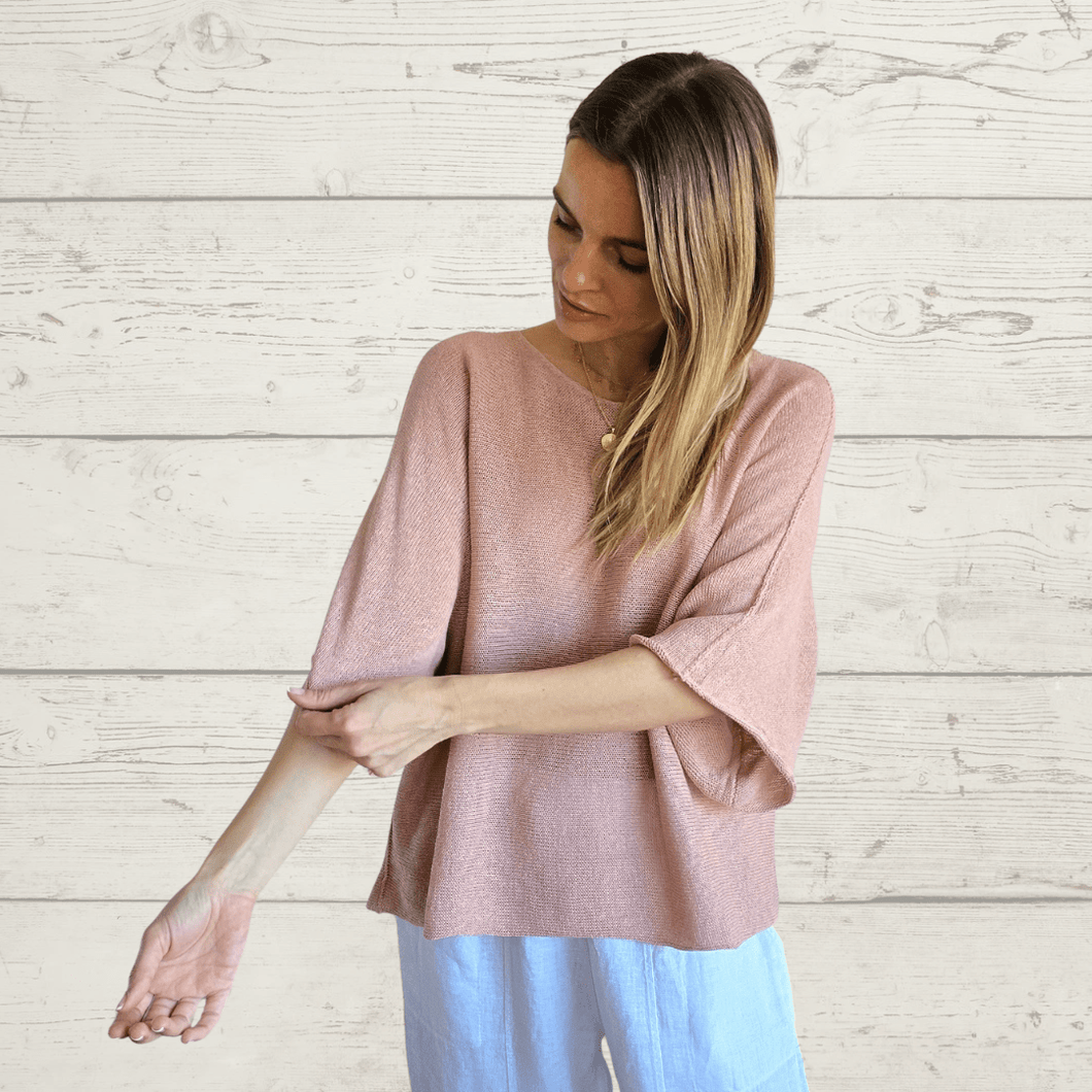 Sweater Italiano básico, color Rosado