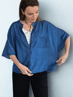 Blusa Italiana Jeans, color Azul