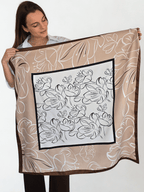 Pañuelo Estampado, Orilla Chocolate