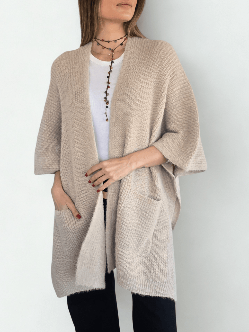 Chaleco Roana dos Bolsillos, color Beige