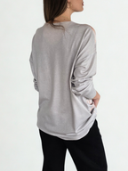 Sweater Estampado, fondo Gris Claro