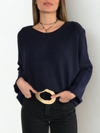 Sweater Italiano Básico, color Azul Marino