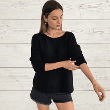 Cargar imagen en el visor de la galería, Sweater Italiano básico, color Negro
