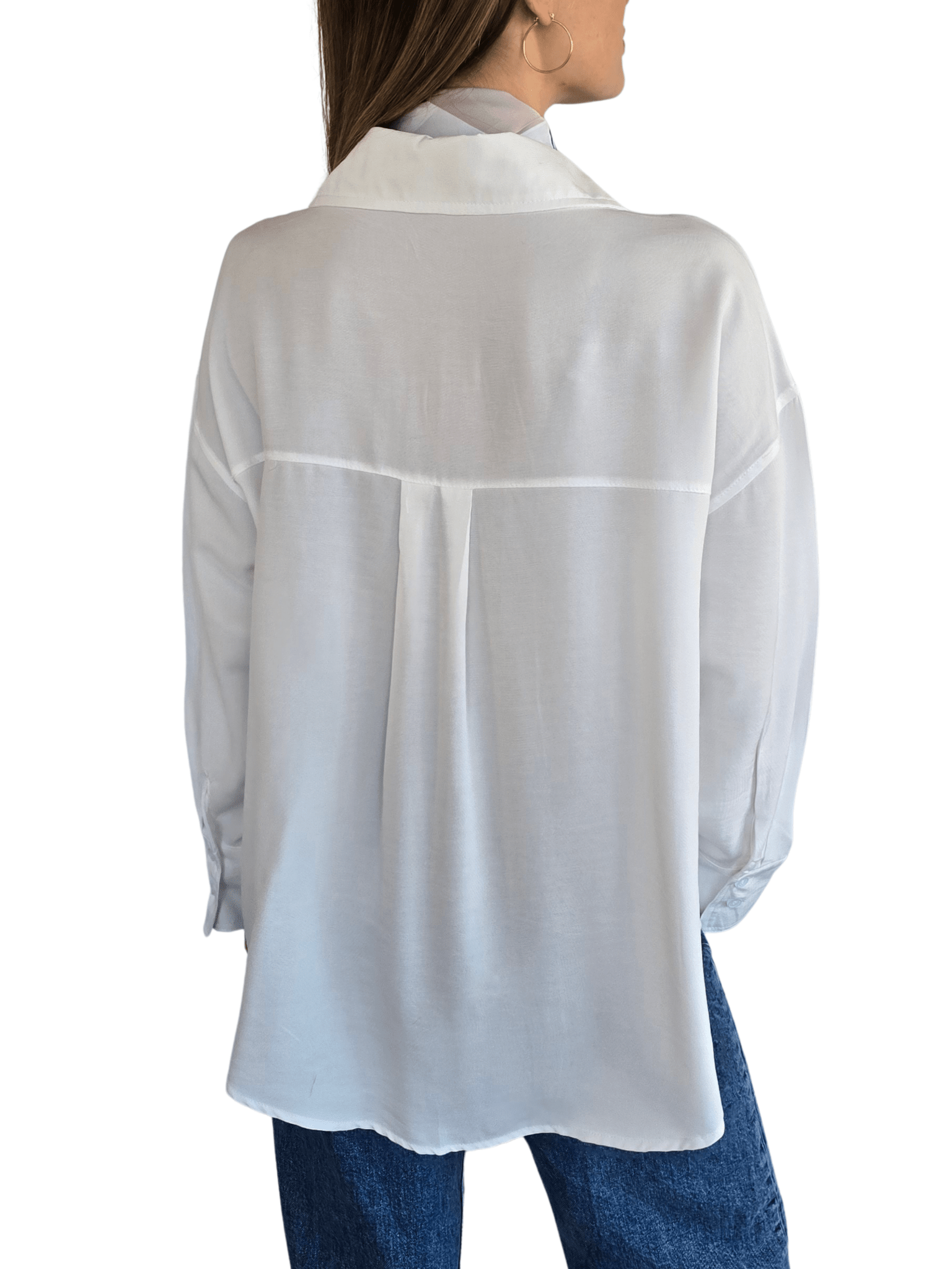 Blusa Escote en V, color Blanco