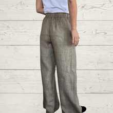 Cargar imagen en el visor de la galería, Pantalón 100% Lino Italiano, color Tostado
