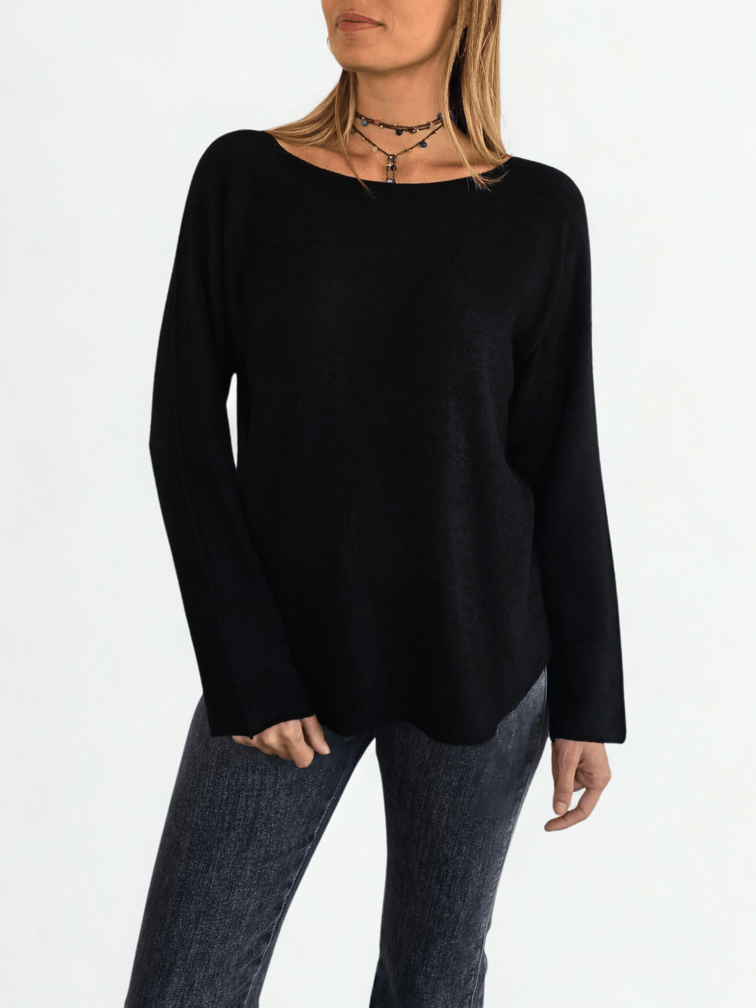 Sweater Italiano básico, color Negro