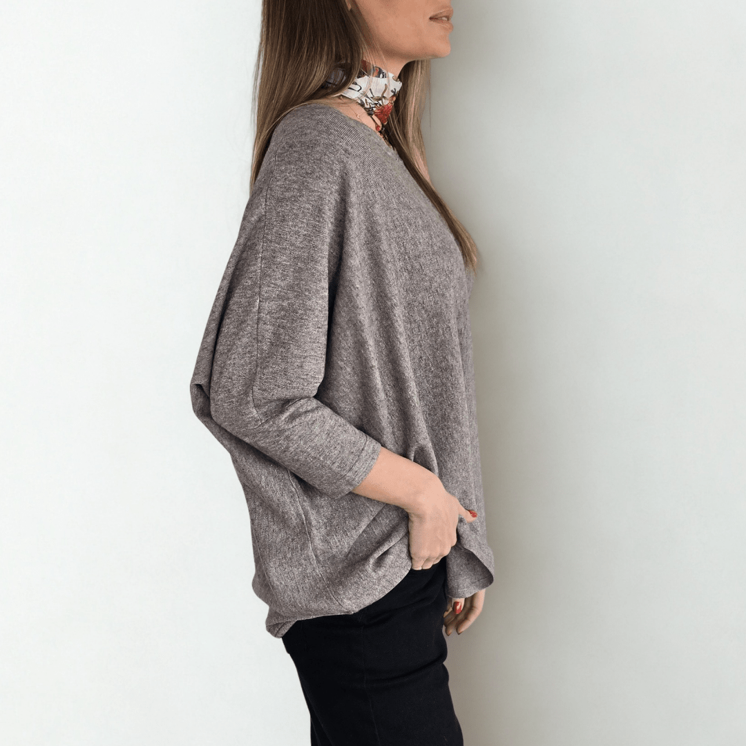 Sweater Ancho, color Taupe