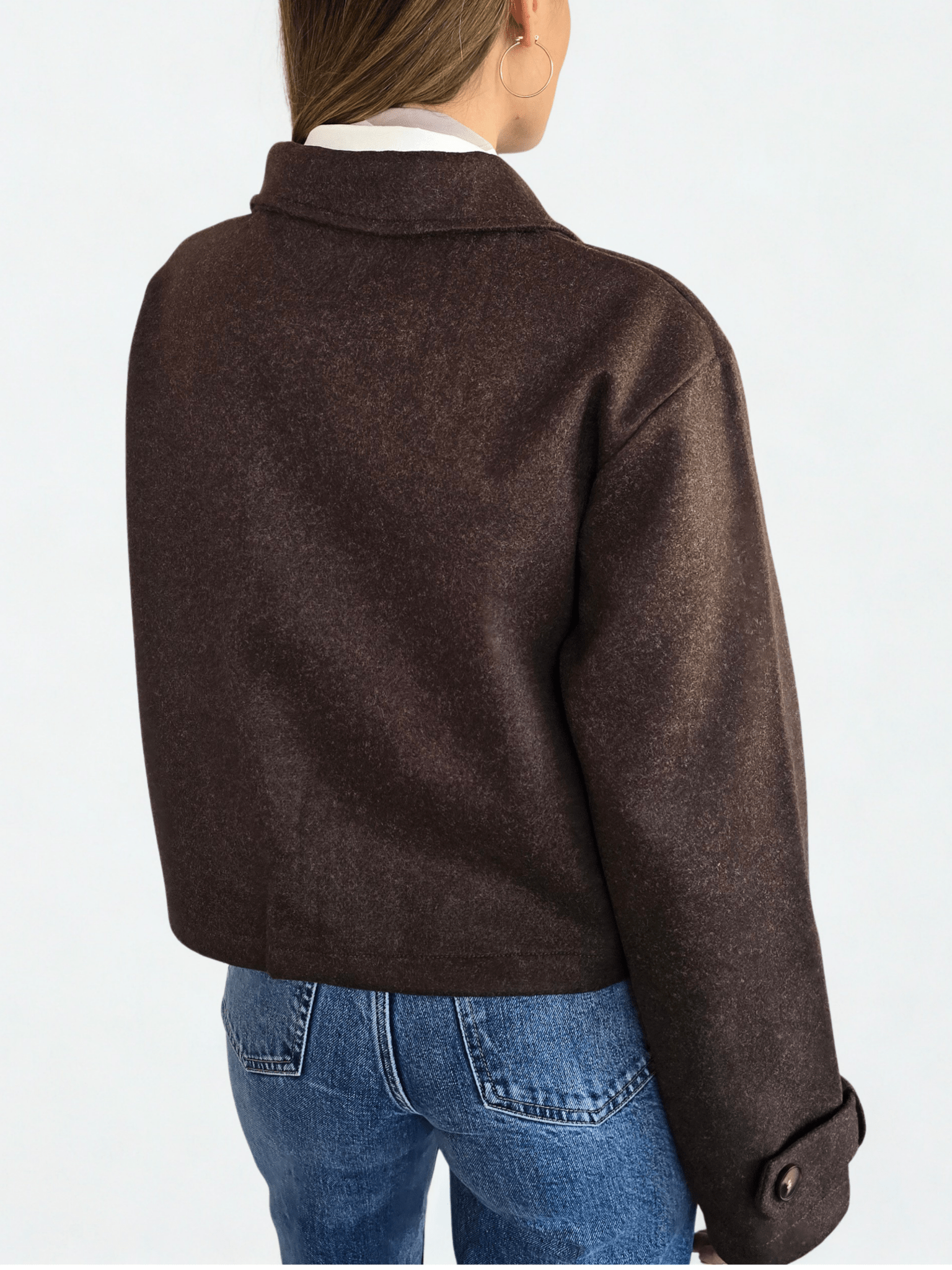 Chaqueta de Paño, color Café