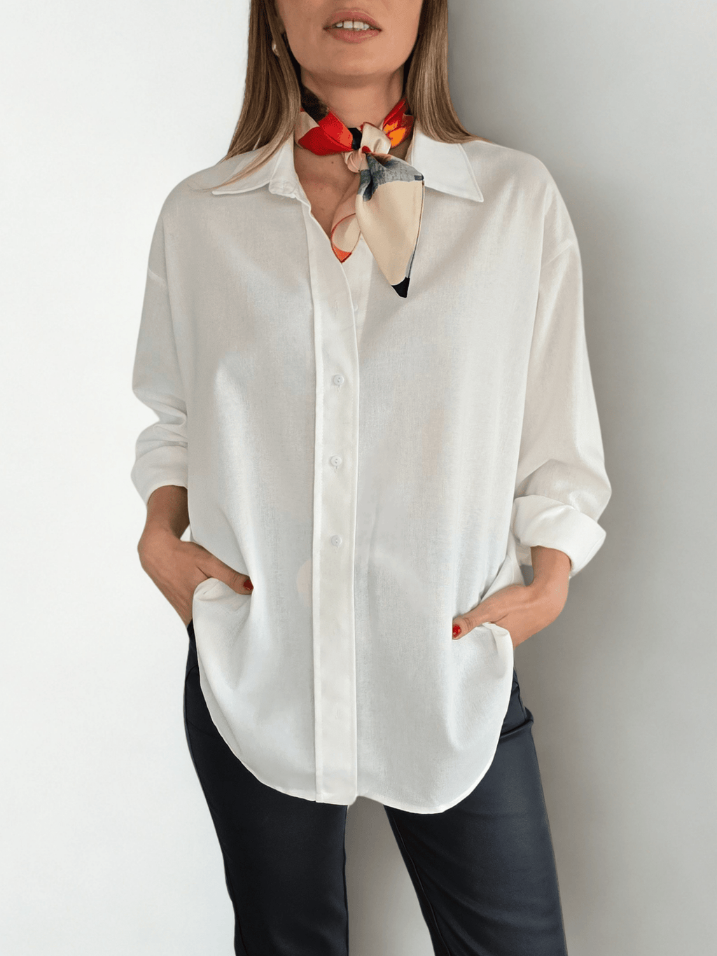 Blusa Básica, color Blanco