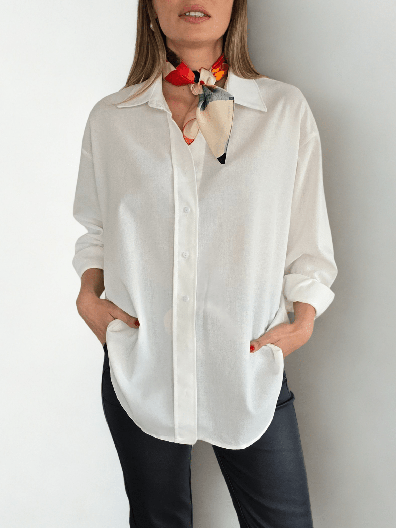 Blusa Básica, color Blanco