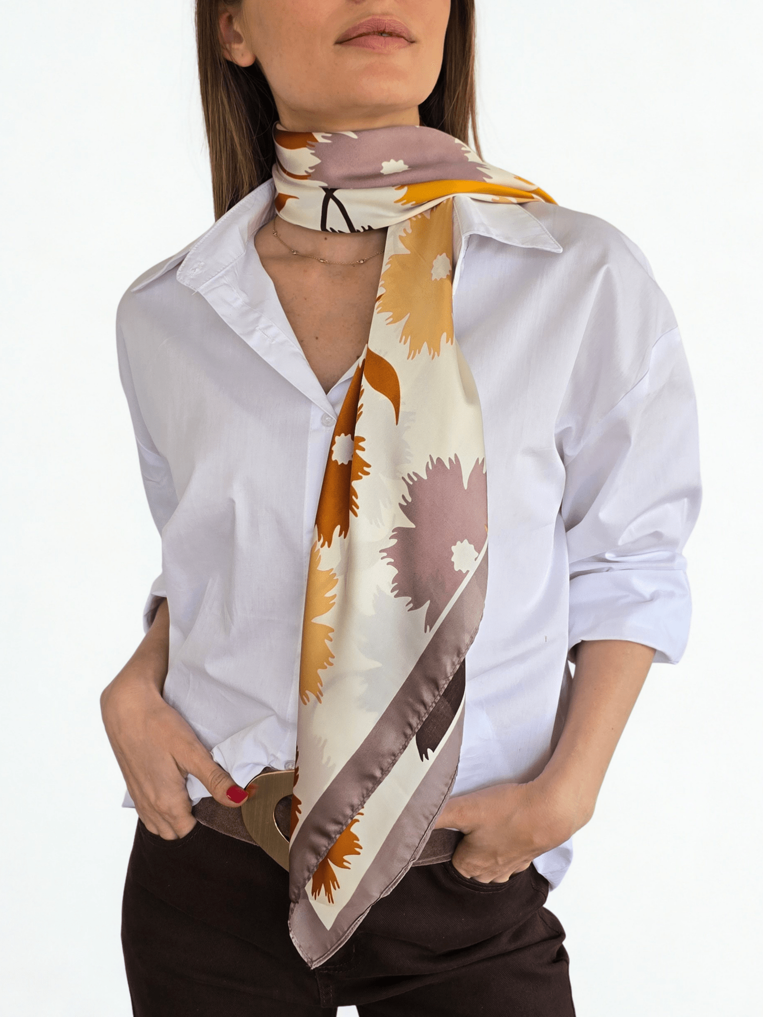 Pañuelo Estampado, Orilla Taupe