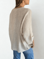 Sweater Italiano Tejido rombo, color Beige