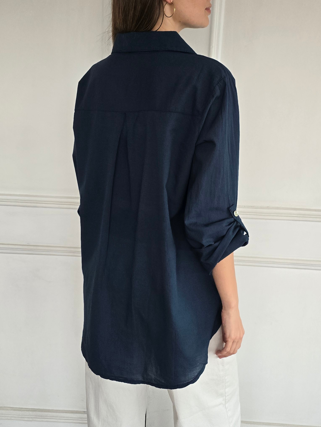 Blusa Italiana 100% Algodón, color Azul