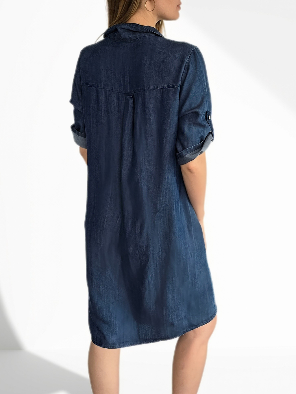 Vestido Italiano Tencel, color Azul