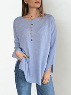 Sweater Italiano Puño Abierto, color Celeste