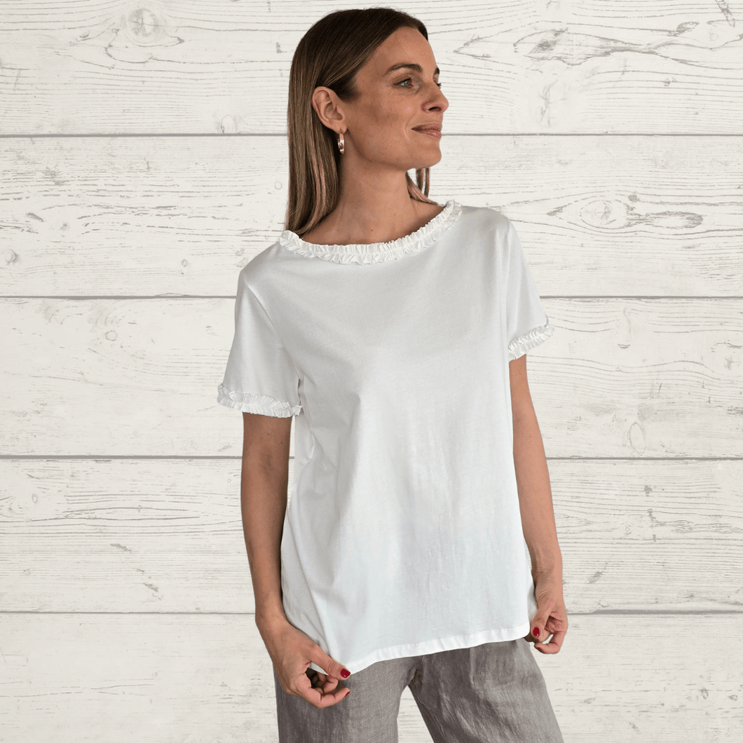 Polera Básica, color Blanco