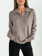 Sweater Con Cuello, color Taupe