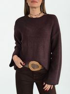 Sweater Manga Ancha, color Chocolate