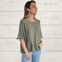Cargar imagen en el visor de la galería, Sweater Italiano básico, color Verde Musgo
