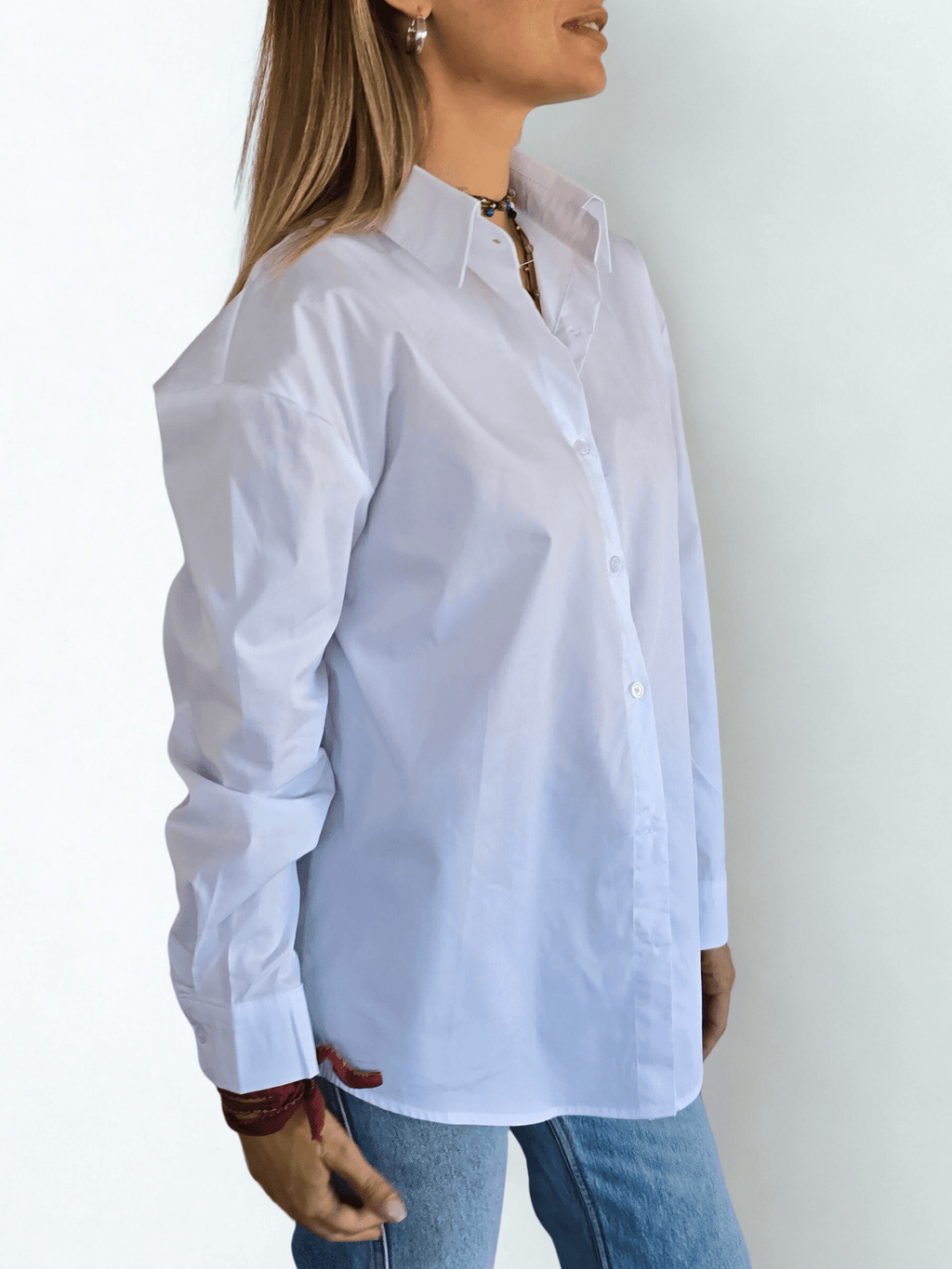 Blusa básica, color Blanco