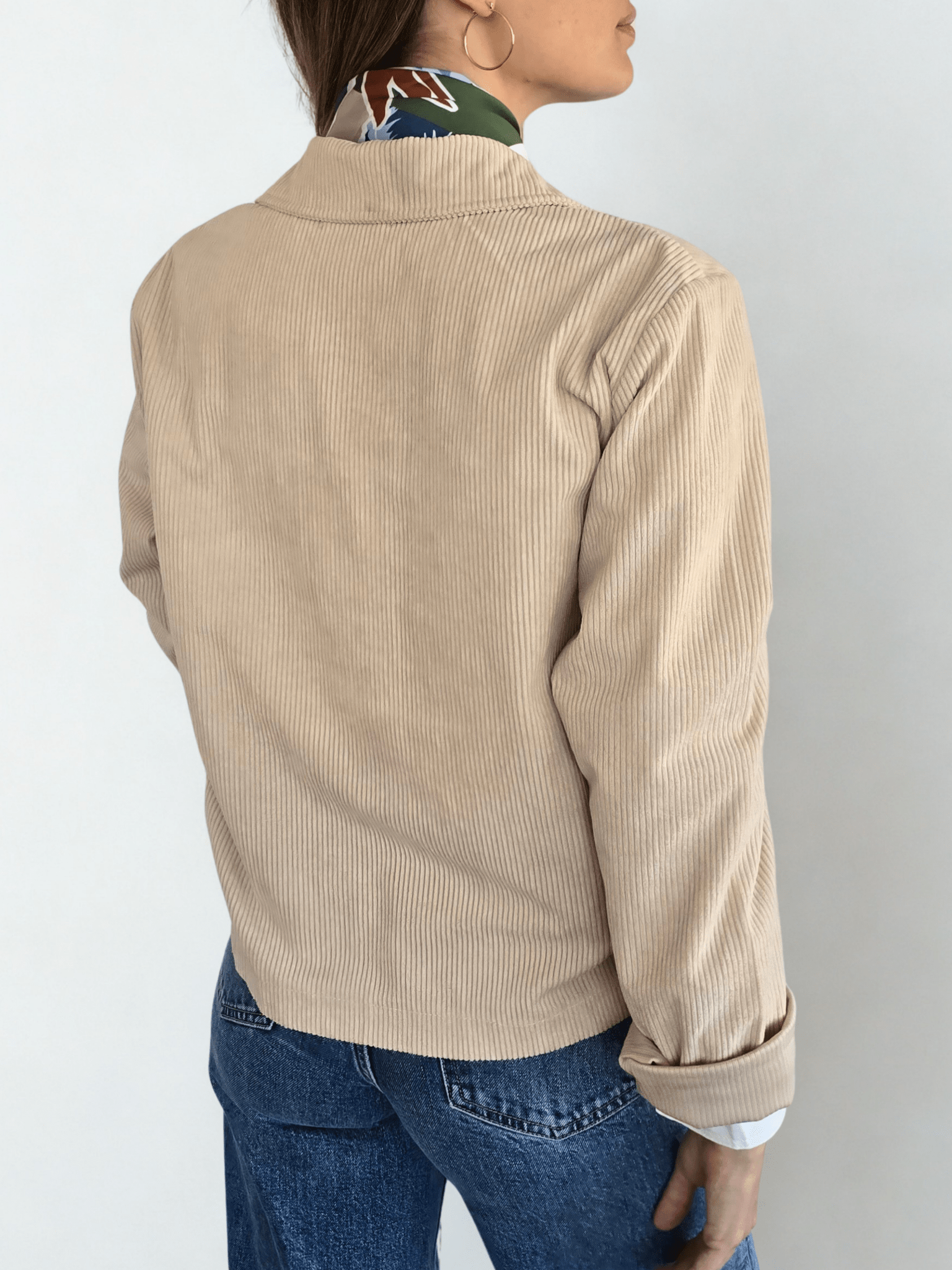 Blusa de Cotelé, color Blanco Invierno