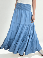 Pollera Italiana Jeans, color Celeste