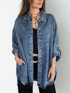 Chaqueta Jeans Tencel, color Azul