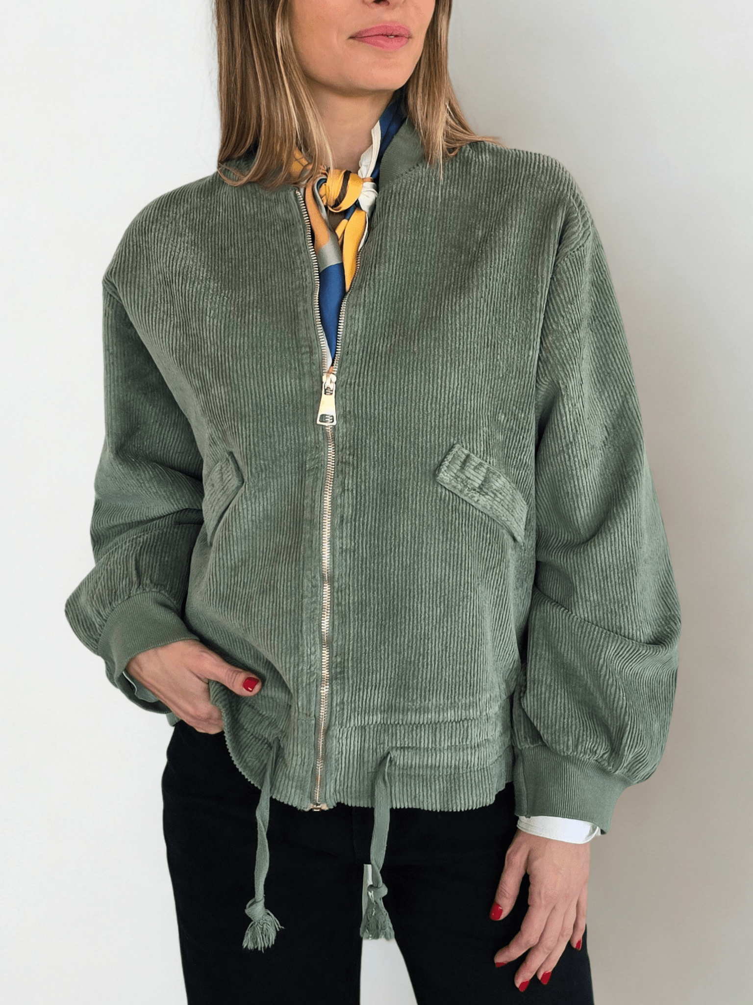 Chaqueta Italiana Bomber, color Verde
