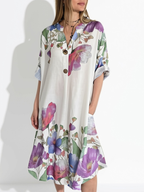 Vestido Estampado, fondo Blanco