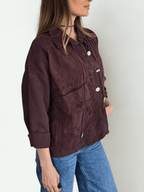 Chaqueta Bordada, color Chocolate