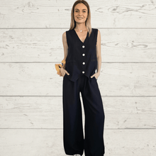 Cargar imagen en el visor de la galería, Conjunto Gillette y Pantalón, color Negro
