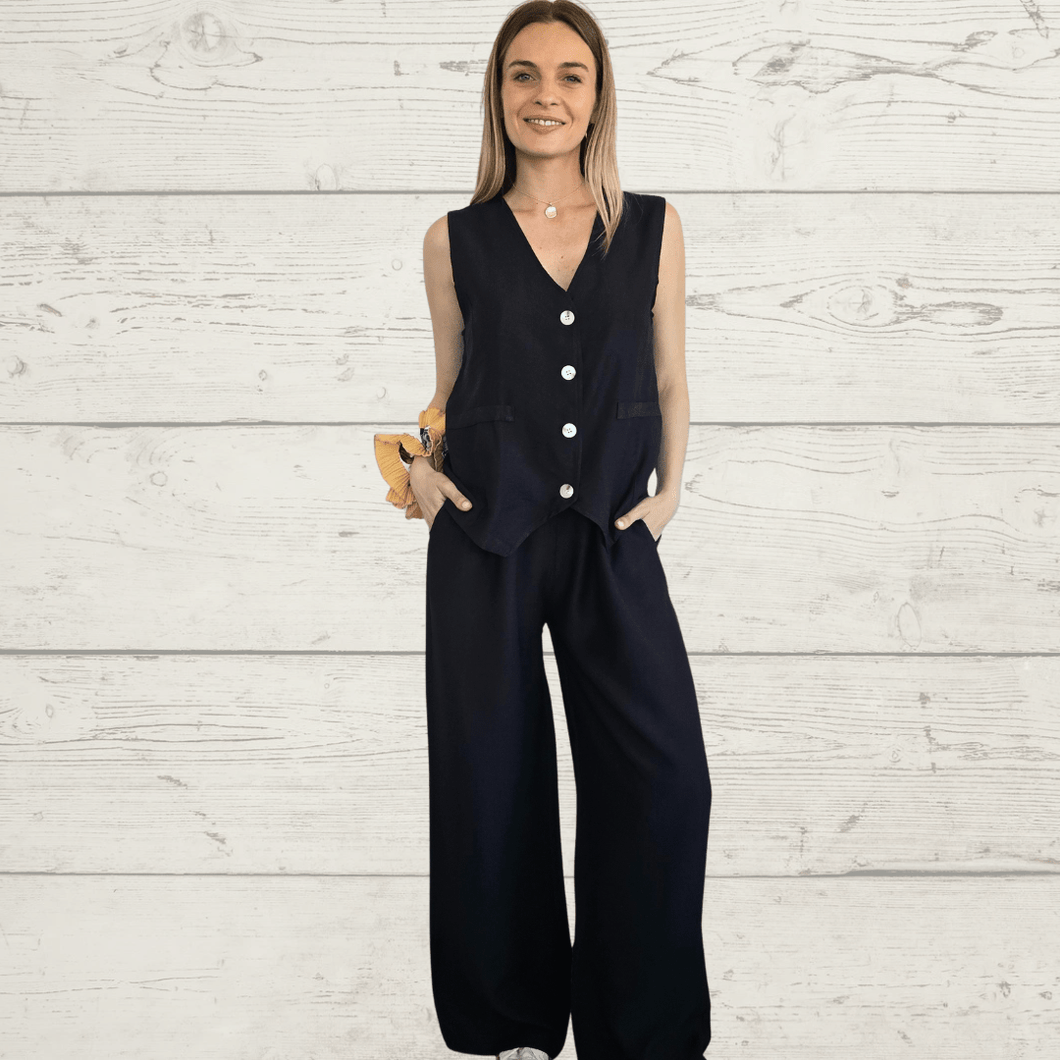 Conjunto Gillette y Pantalón, color Negro