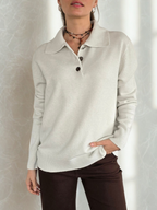 Sweater Tres Botones, color Blanco Invierno