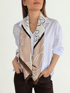 Pañuelo Estampado, Orilla Chocolate