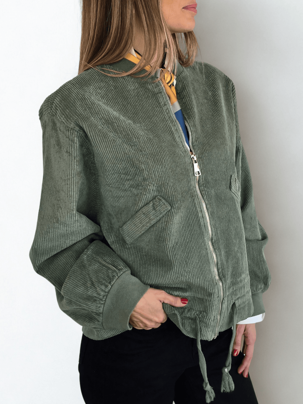 Chaqueta Italiana Bomber, color Verde