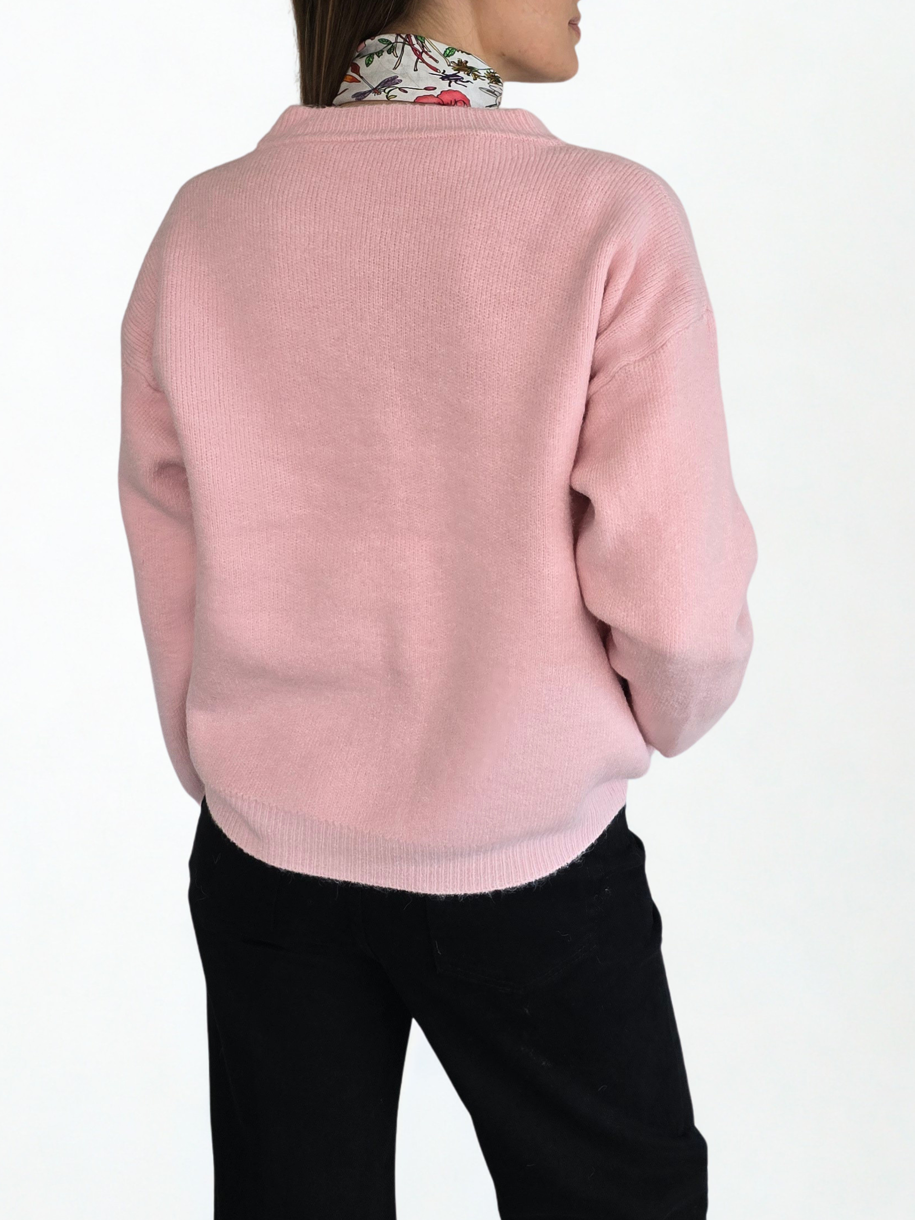Chaleco Ribete, color Rosado