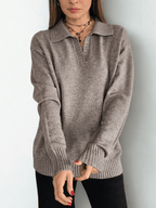 Sweater Con Cuello, color Taupe