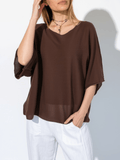 Sweater Italiano 3/4, color Chocolate