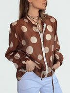 Chaqueta Italiana Lunares, fondo Terracota