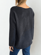 Sweater Italiano escote en V, color Gris