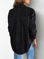 Blusa básica, color Negro