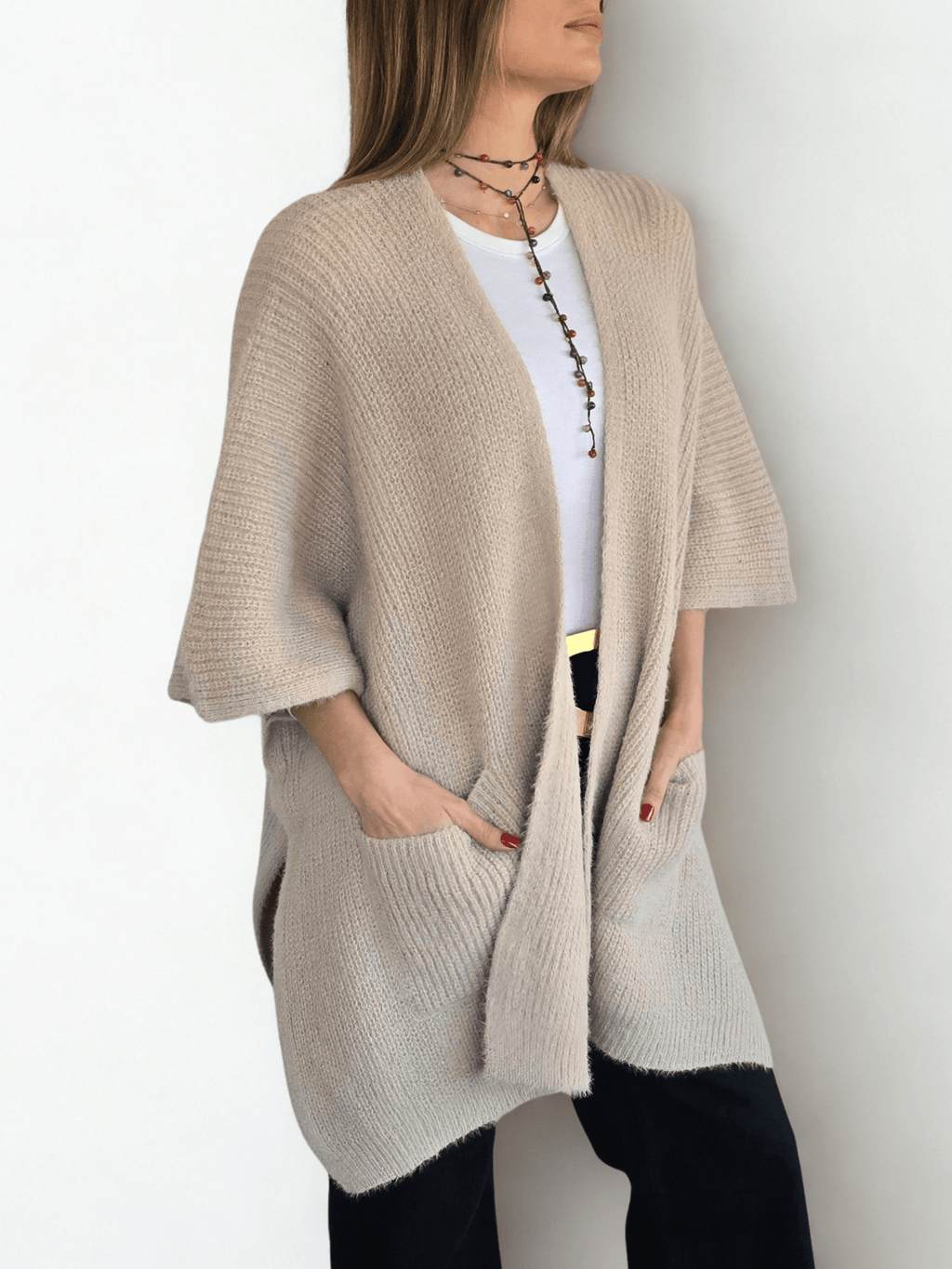 Chaleco Roana dos Bolsillos, color Beige