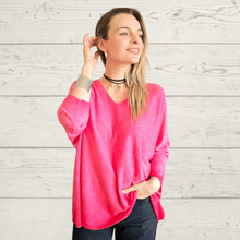 Cargar imagen en el visor de la galería, Sweater Italiano delgado, color Coral
