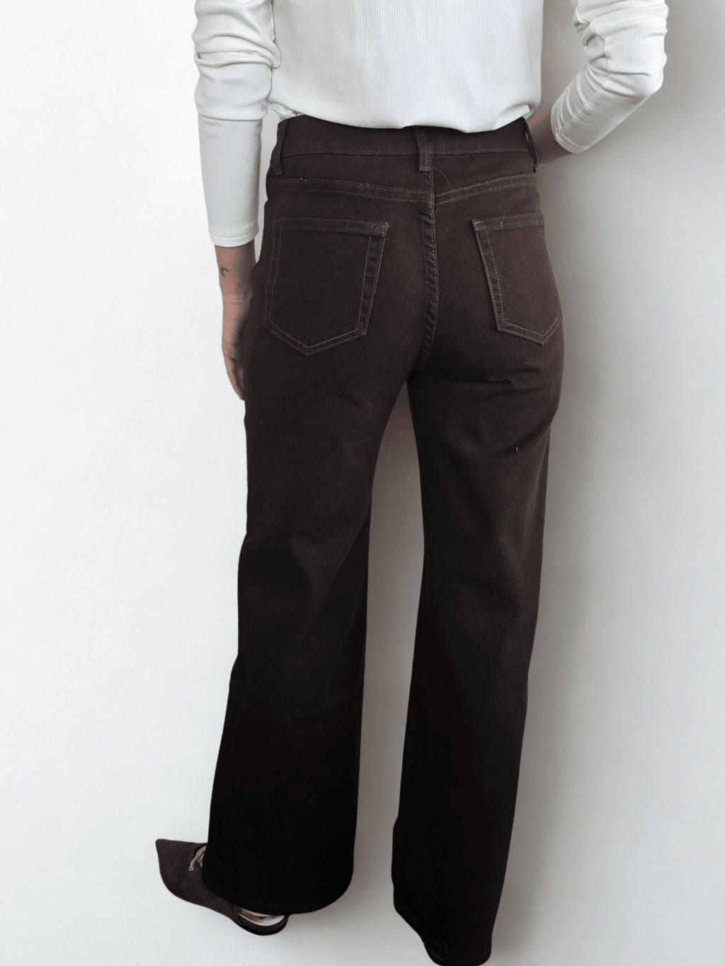 Pantalón de Gabardina, color Chocolate