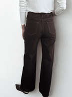 Pantalón de Gabardina, color Chocolate