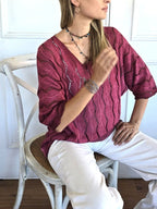 Sweater Italiano teñido, color Guinda
