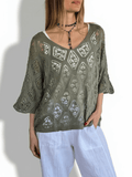 Sweater Italiano Rombos, color Verde