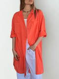 Blusa Italiana Larga, color Coral
