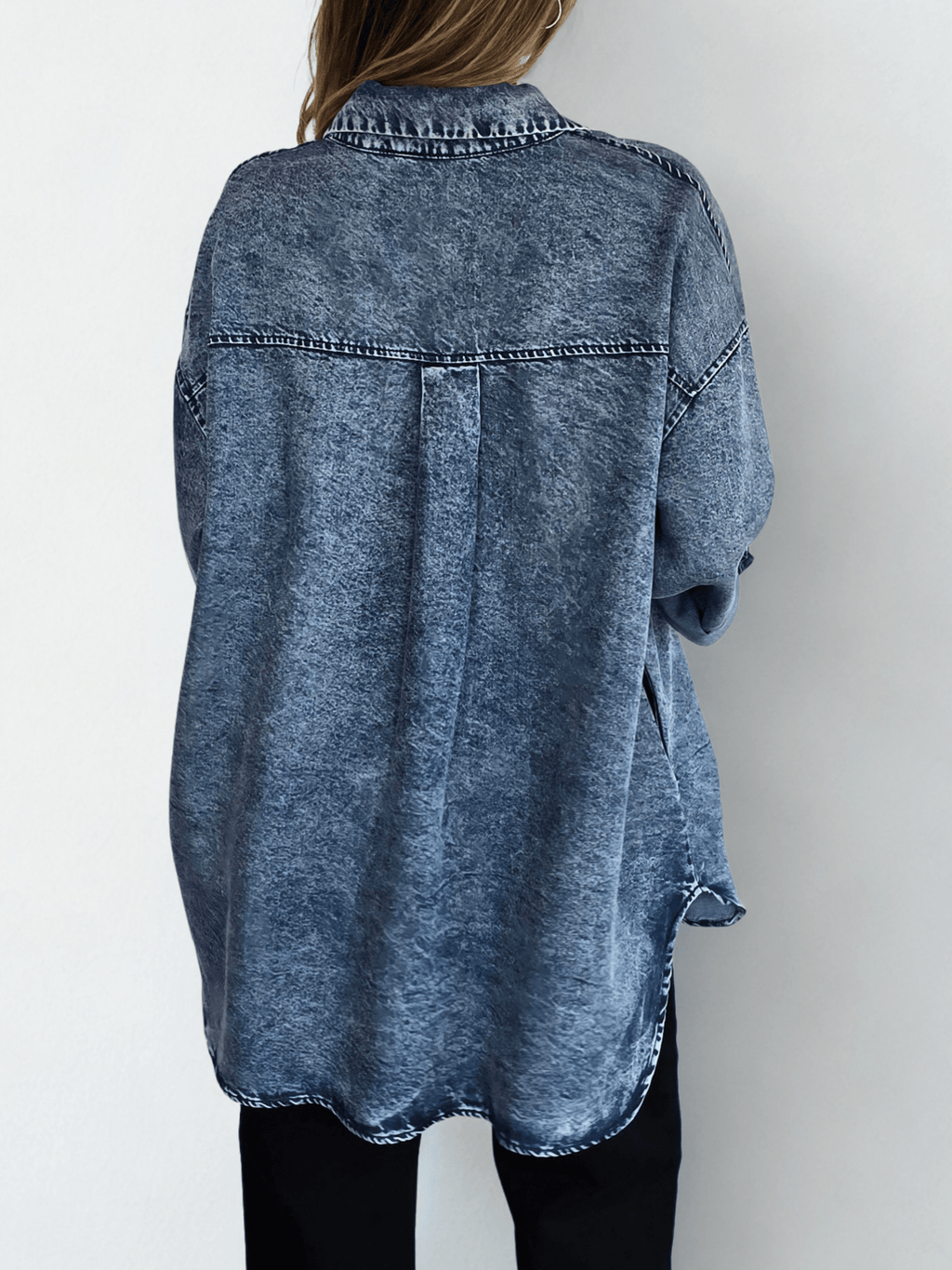 Chaqueta Jeans Tencel, color Azul